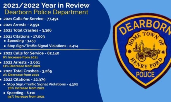 بيانات شرطة ديربورن لعام 2022: المخالفات المرورية تضاعفت .. والاعتقالات وحوادث السير  تراجعت